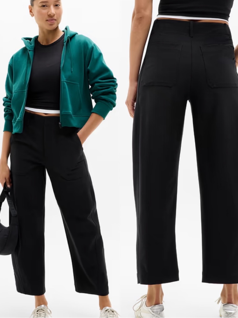 ATHLETA Skyline High Rise Barrel Leg Pant Black Size 6